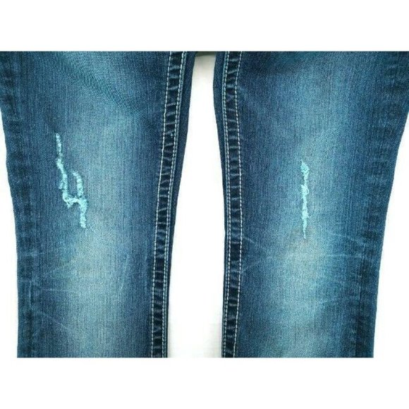 Miss Me Women's Jeans Bling Size 26 JP5755B Boot Rhinestone Distressed Back Flap - Picture 7 of 12